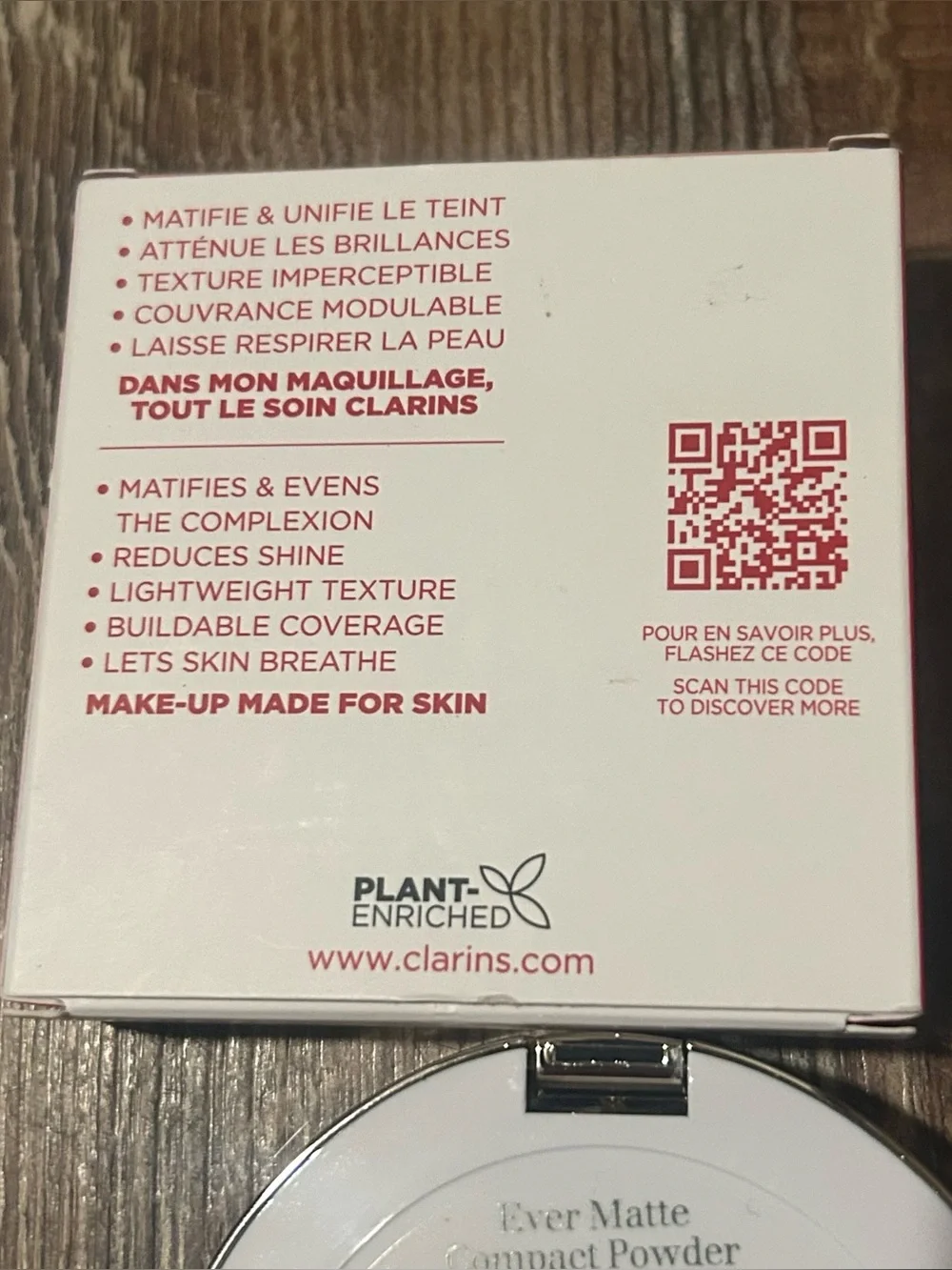 Clarins Ever Matte Compact Powder 02 Light 0.3 oz